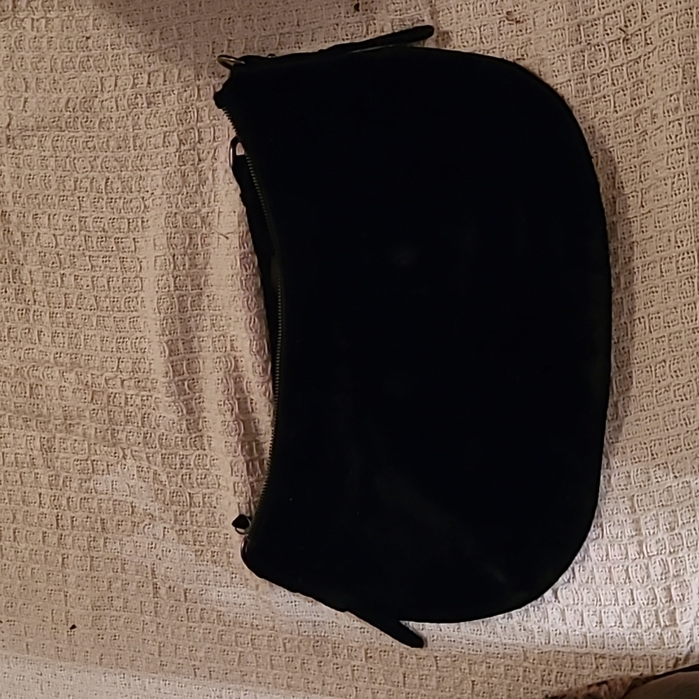 Express black velvet,  short handles/hand held, brand new bag